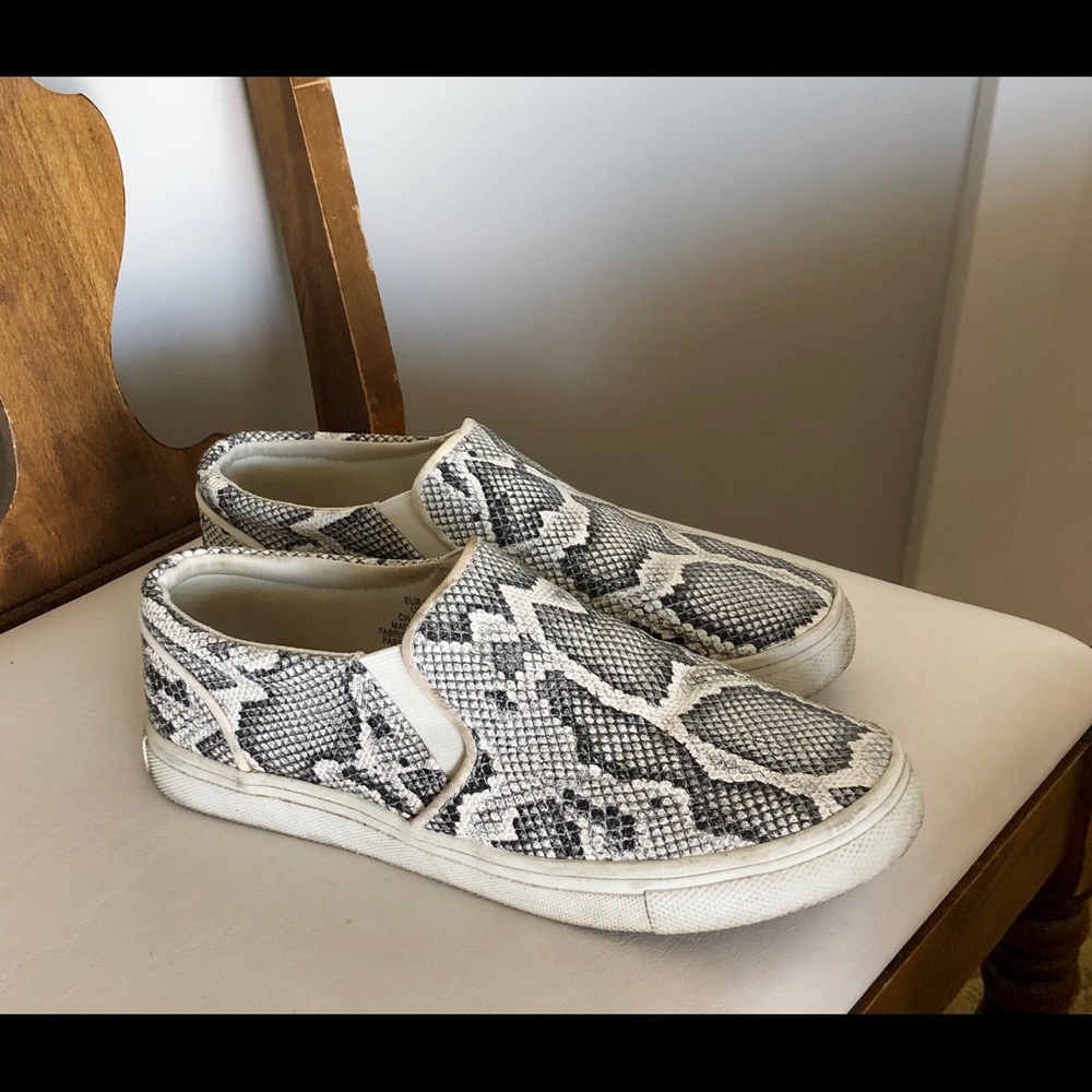 Faux animal print sneakers
